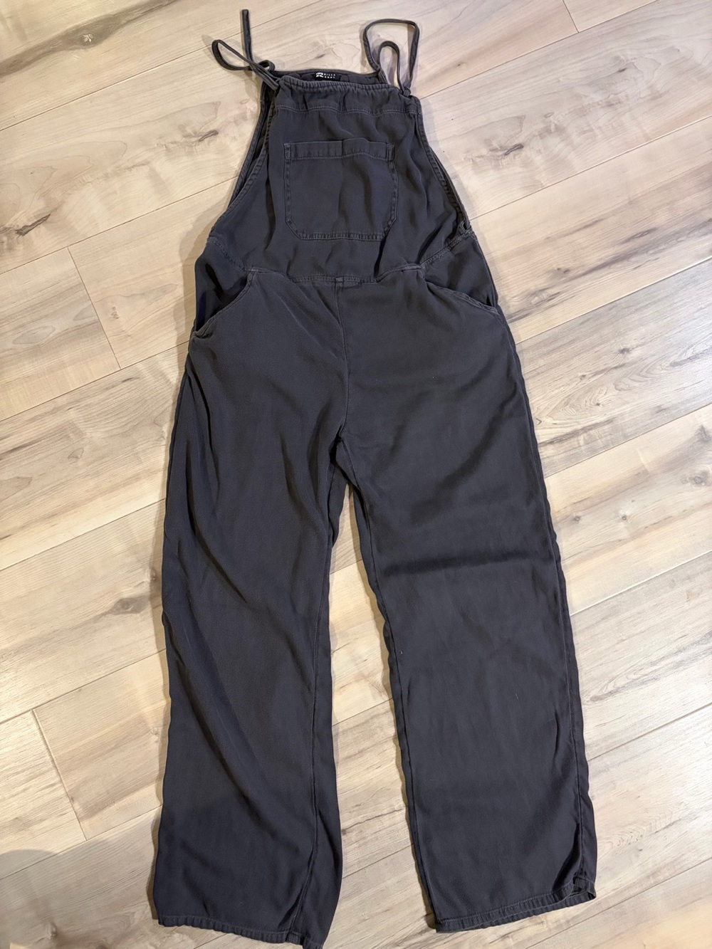 Billabong Black Wide-Leg Cotton Jumpsuit Overalls